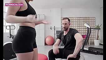 Young Amateur Girl With Large Breasts And Muscular Personal Trainer Have Rough Sex In 4k