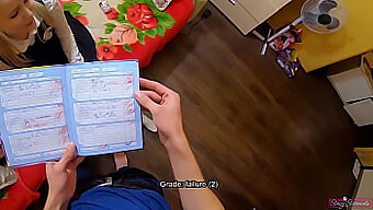 Vidéo Pov: Une Jeune Écolière Punie Par Son Frère Avec Une Éjaculation Faciale