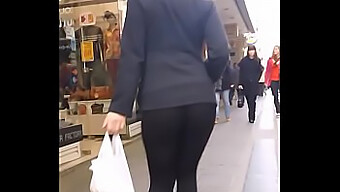 Blonde Fitness Enthusiast In Form-Fitting Leggings