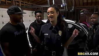 Police Officer Eliza Ibarra Gives Intense Oral Pleasure To Multiple Well-Endowed Men Of Color.