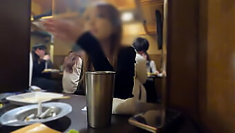 Real-Life Hidden Footage Of A Slender Hostess And Sister'S Night Out