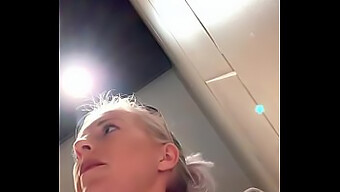 Blonde Babe Satisfies Her Cravings In The Restaurant Restroom