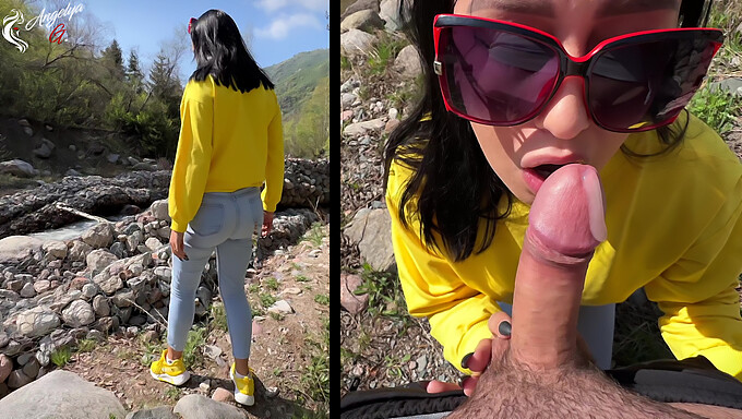 Pov Video Of Russian Teen Giving A Deep Blowjob Outdoors