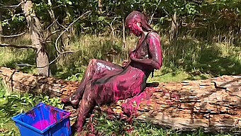 Adorable Girl Gets Dirty And Gunged In Public By The River