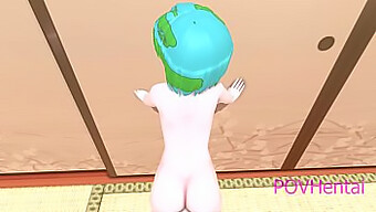 Adolescenta Animată 3d Primește Din Spate De La Earth-Chan