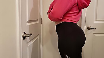 Teasing With My Voluptuous Curves In Yoga Pants And Lingerie