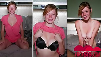 Redhead Mia Collins Enjoys Giving Oral