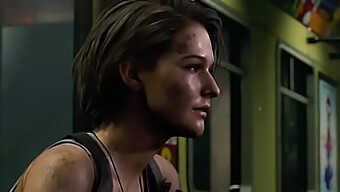 Jill Valentine Thích Thú Trong Hoạt Hình Với Đối Tác Có Dương Vật To.