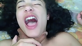 Brazilian Teen Bares Her Brunette Pussy